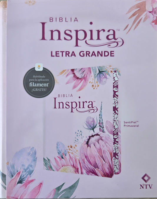 Biblia Inspira Letra grande Rosa
