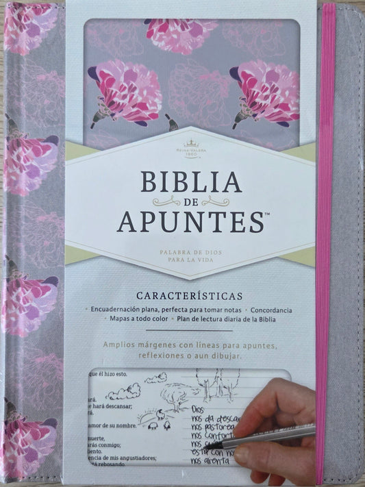 Biblia de Apuntes (Gris floral)