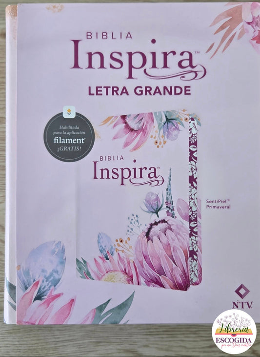 Biblia Inspira Letra grande Rosa