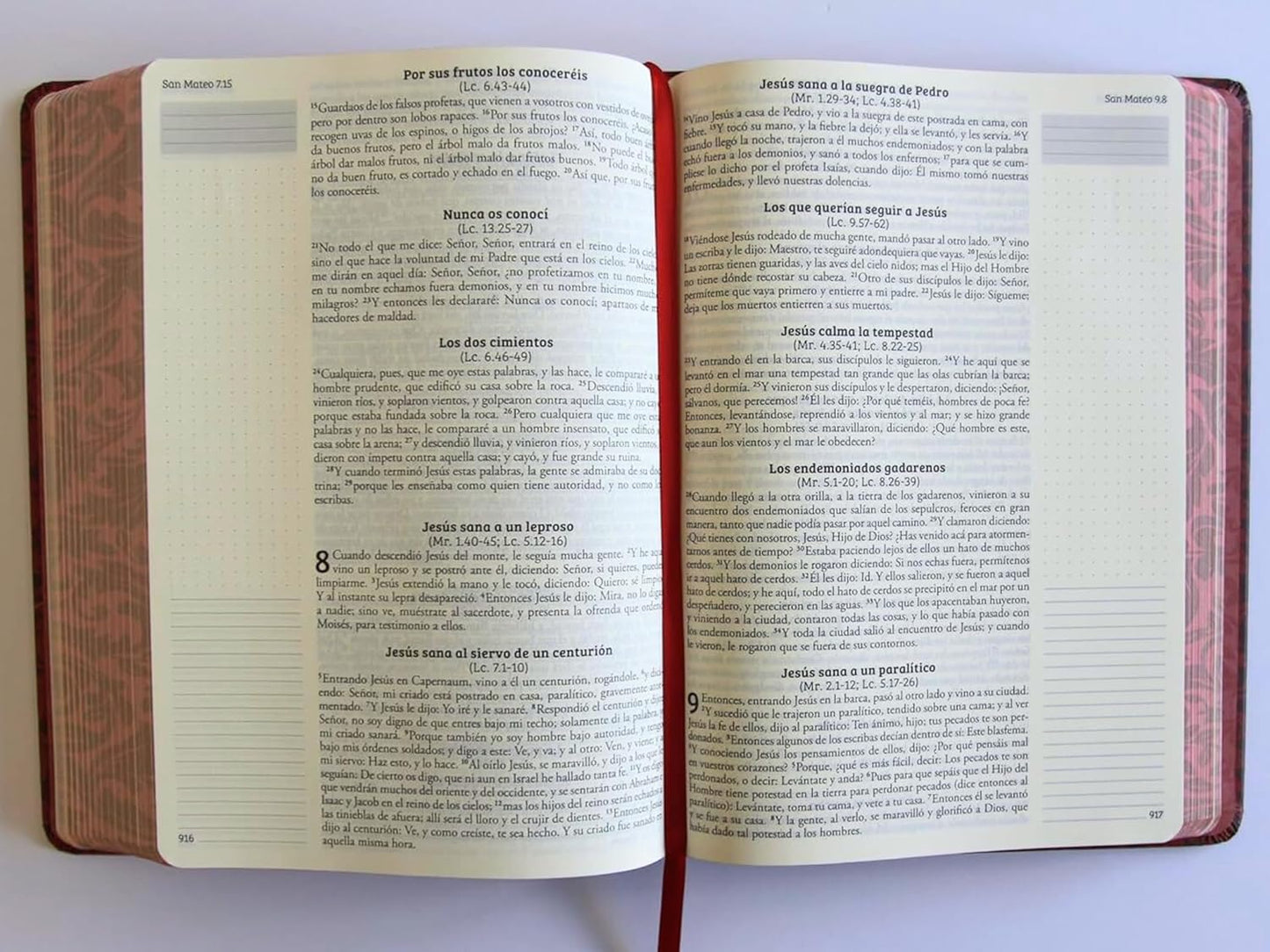 Biblia de Apuntes RVR 1960 Tapa dura, Vino tinto