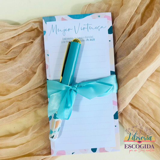 Notepad con Bolígrafo | Mujer Virtuosa