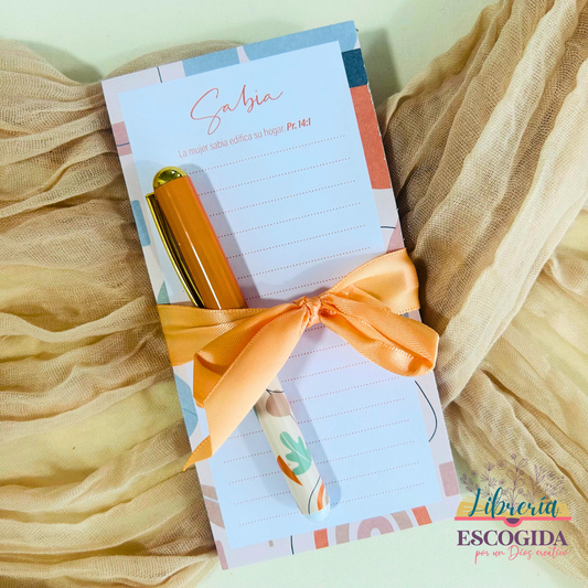 Notepad con Bolígrafo | Sabia