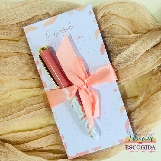Notepad con Bolígrafo | Escogida