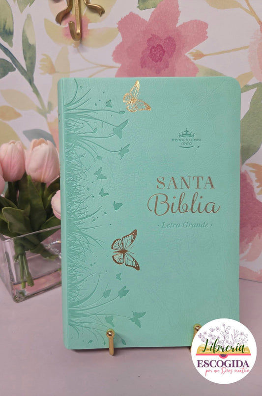 Biblia RVR1960 | Edición Regalo turquesa mariposa