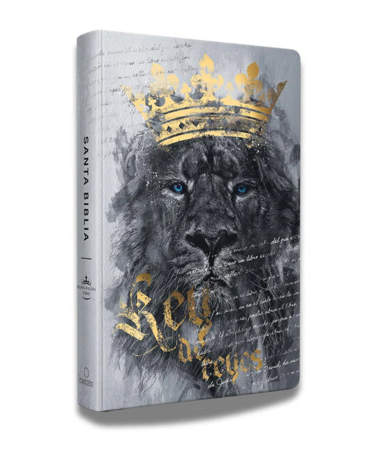 Santa Biblia RVR 1960 | Letra grande, tamaño manual, tapa dura - León, Rey de Reyes