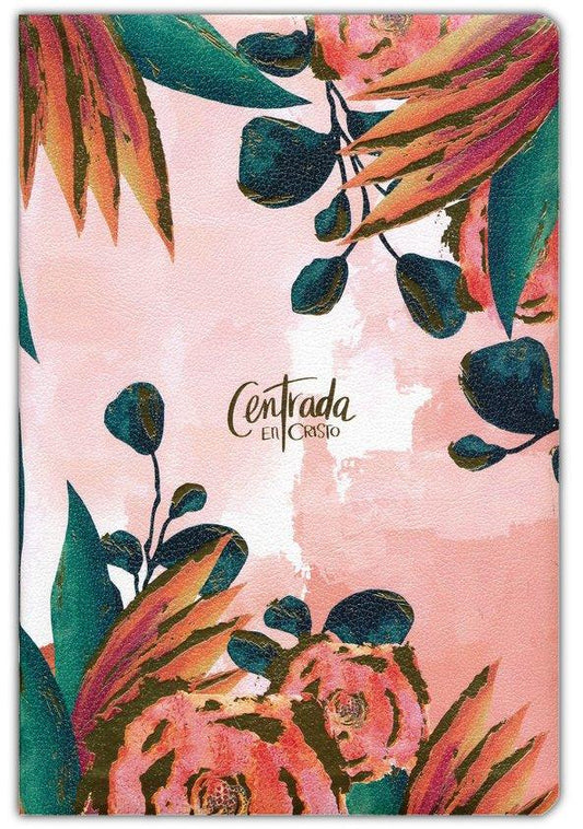 Biblia RVR1960 | Devocional Centrada en Cristo Edición Floral Símil Piel